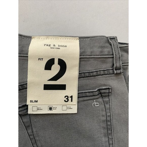 Rag & Bone Men's Gray Fit 2 Slim Jeans NWT - Picture 10 of 14